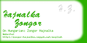 hajnalka zongor business card